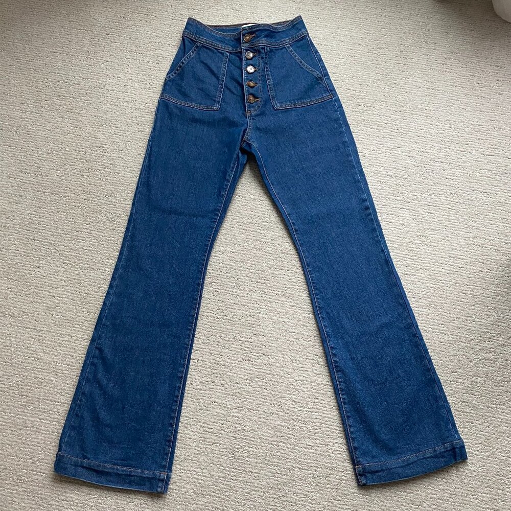 Sezane Tommy Trousers Denim - Size 34